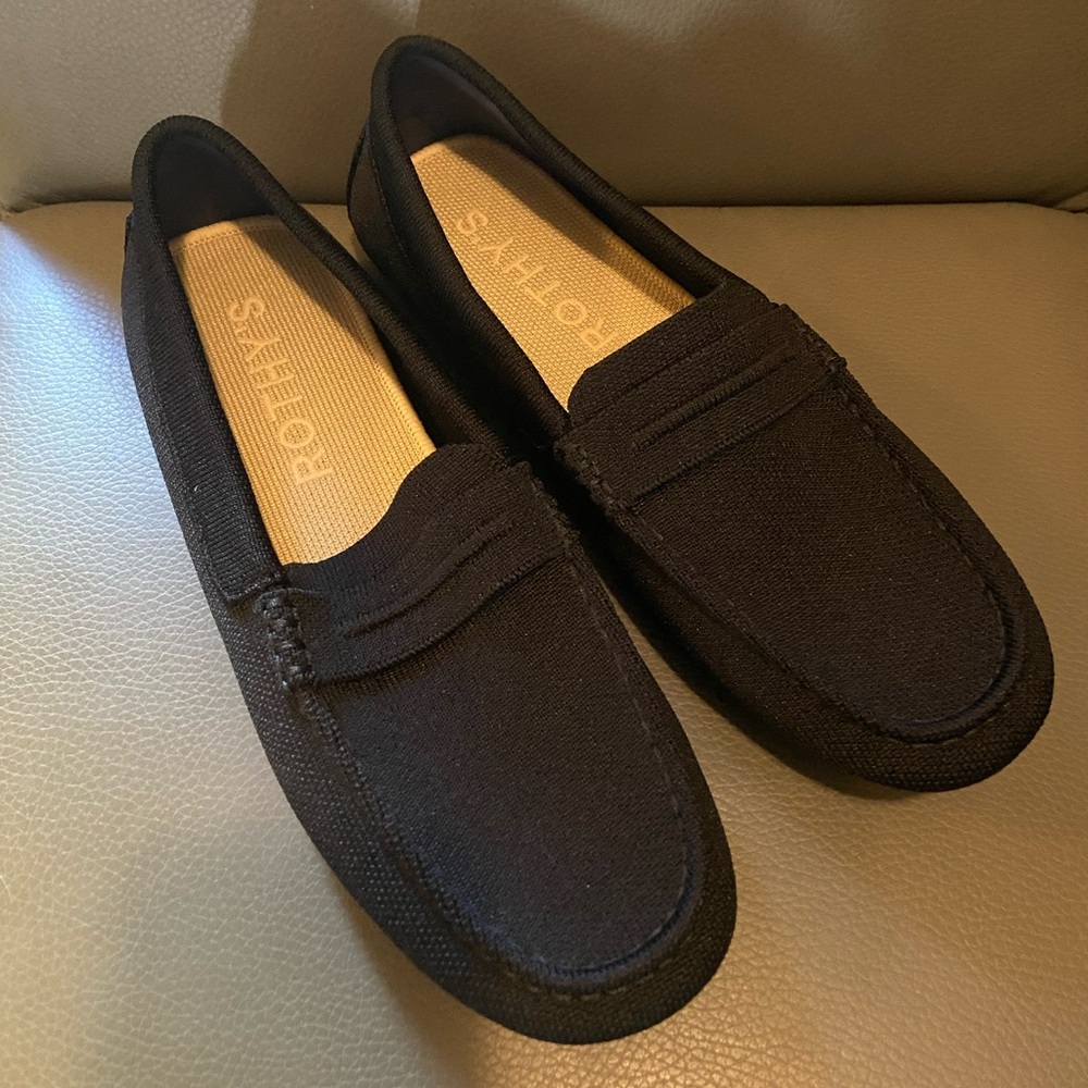 Rothy’s the driver loafers black size 9.5